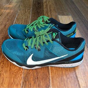 New Men’s ‘20 NIKE JUNIPER TRAIL CW3808-301 sz 11 Sneakers Teal Green/Blue/White